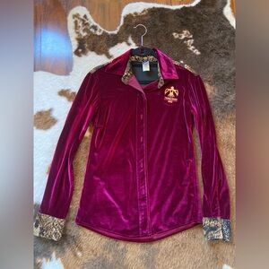 Thunderbird Brand Rodeo Shirt - SM/Maroon/Velvet